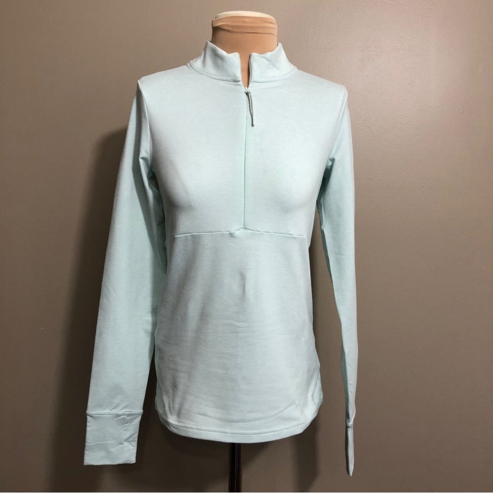 PRANA Pullover Womens Small Frost Green Ice Flow Half Zip Fitted NWT